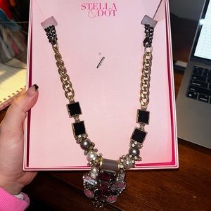 Stella & Dot Gold and Black necklace.